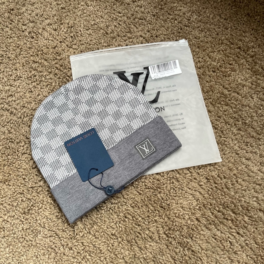 Louis Vuitton Monogram Gray Beanie